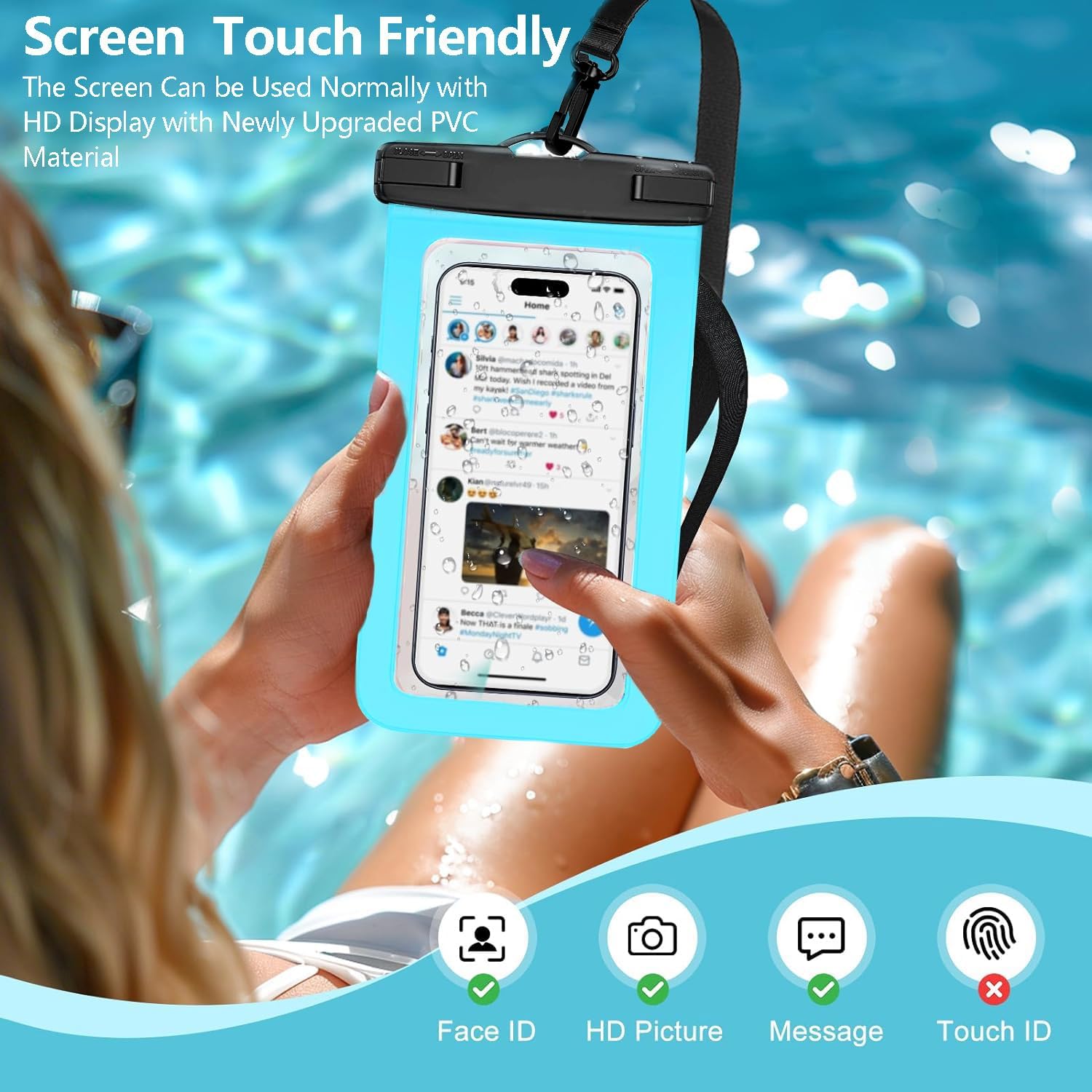 IPX8 Touch Screen Waterproof P - Fishing Bag Waterproof review and price